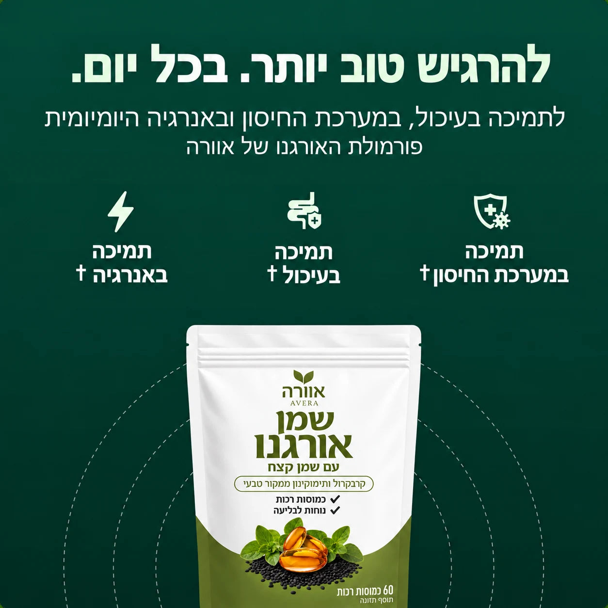 תמיכה בעיכול, במערכת החיסון ובאנרגיה היומיומית